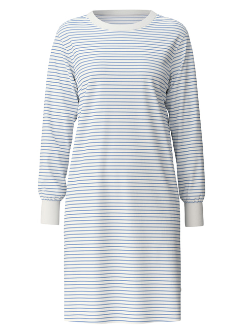 CALIDA Cotton Stripes Langarm-Nachthemd, Länge 100 cm